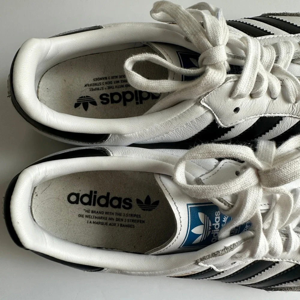 Adidas Samba OG White Black Gum B75806 Mens Size 8 Low Top Sneakers